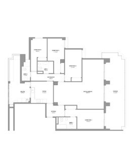 Plano vivienda anterior de Levante12. Proyecto de Juan Parra Arquitectura