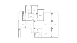 Plano vivienda anterior de Levante12. Proyecto de Juan Parra Arquitectura