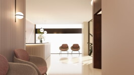 Sala de espera Clínica Dental San Blas Proyecto de Juan Parra Arquitectura